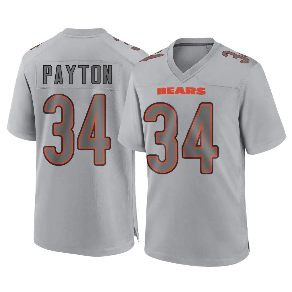 Punc C.Bears #34 Walter Payton Player Gray Atmosphere Fashion Game Stitched Jerseys
