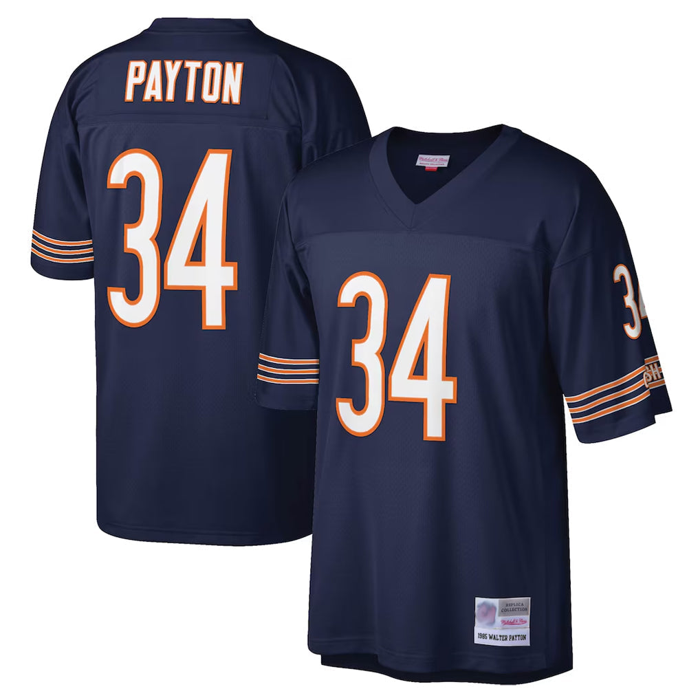 Punc C.Bears #34 Walter Payton Player Navy Mitchell & Ness Legacy Replica Stitched Jerseys