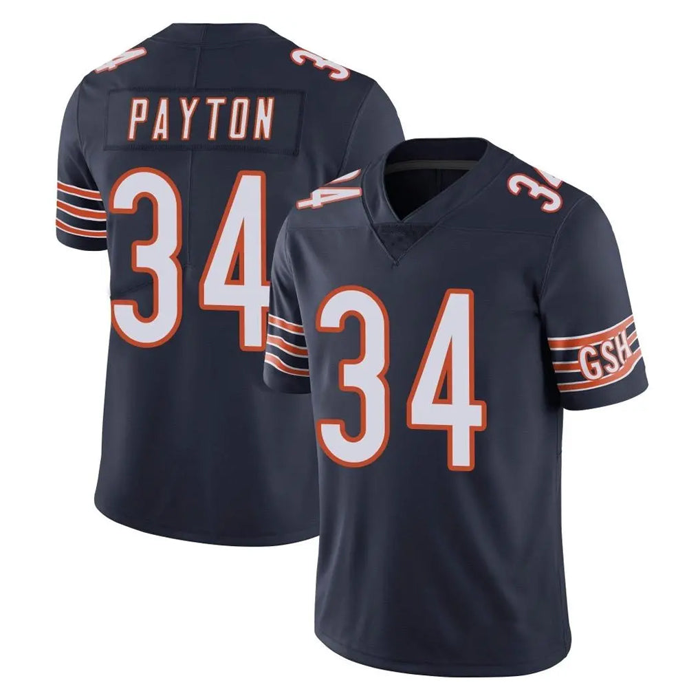 Punc C.Bears #34 Walter Payton Player Navy Vapor Untouchable Limited Home Game Stitched Jerseys