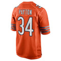 Punc C.Bears #34 Walter Payton Player Orange Alternate Game Stitched Jerseys