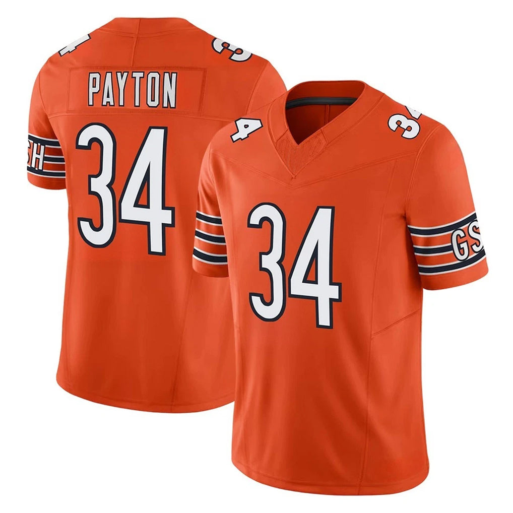 Punc C.Bears #34 Walter Payton Player Orange Vapor F.U.S.E. Limited Home Game Stitched Jerseys