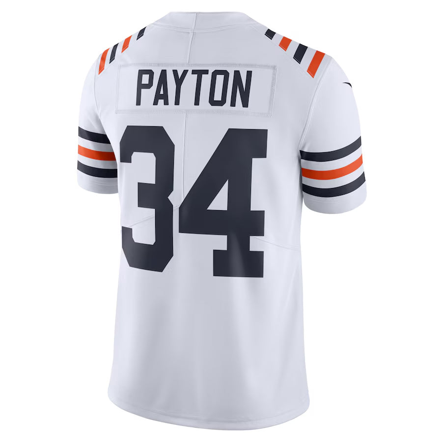 Punc C.Bears #34 Walter Payton Player White Alternate Classic Limited Game Stitched Jerseys
