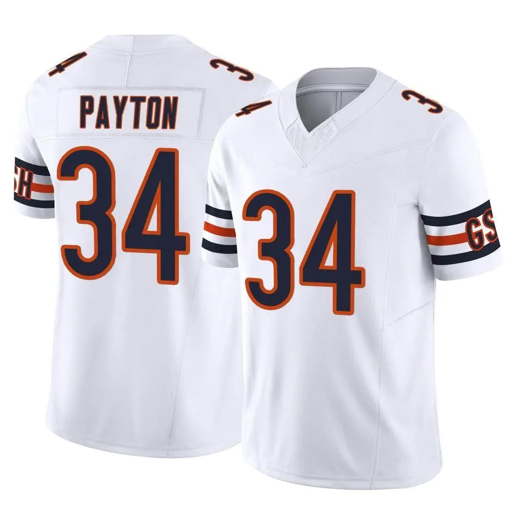 Punc C.Bears #34 Walter Payton Player White Vapor F.U.S.E. Limited Home Game Stitched Jerseys