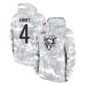 Punc C.Bears #4 D'Andre Swift Player Arctic Camo Salute to Service Pullover Hoodies Limited Stitched Jerseys