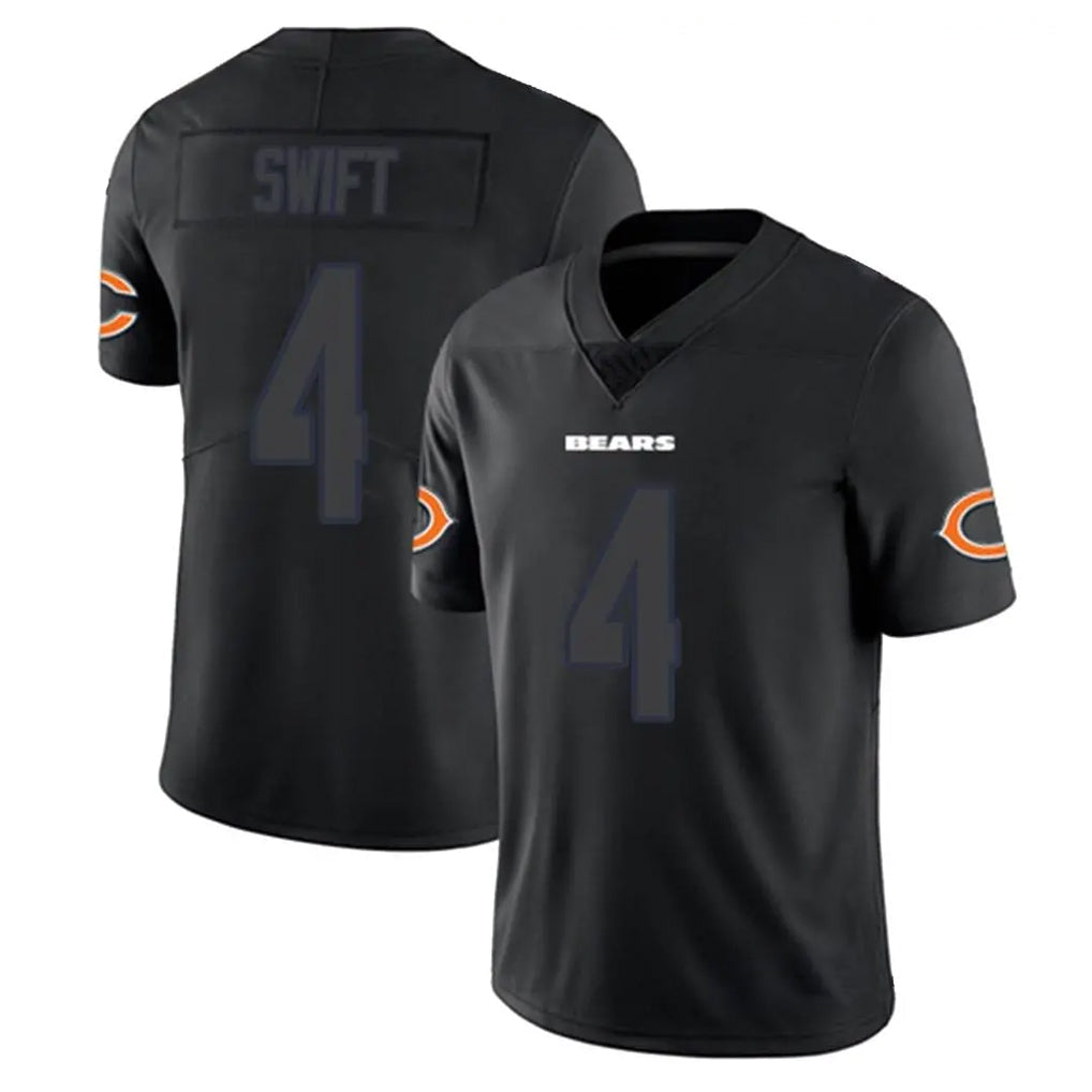 Punc C.Bears #4 D'Andre Swift Player Black Impact Limited Game Stitched Jerseys