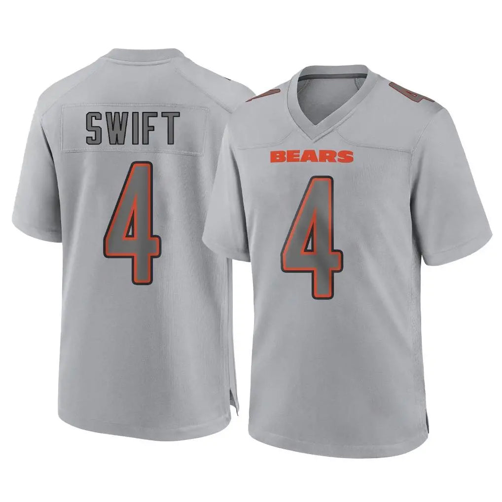 Punc C.Bears #4 D'Andre Swift Player Gray Atmosphere Fashion Game Stitched Jerseys
