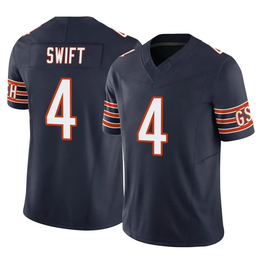 Punc C.Bears #4 D'Andre Swift Player Navy Vapor F.U.S.E. Limited Home Game Stitched Jerseys