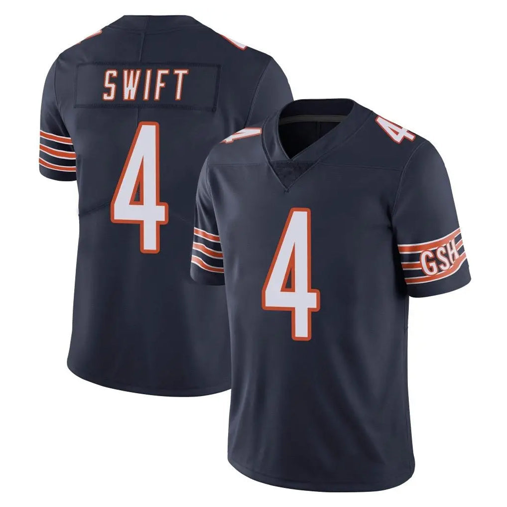 Punc C.Bears #4 D'Andre Swift Player Navy Vapor Untouchable Limited Home Game Stitched Jerseys