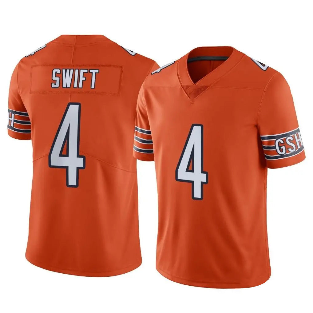 Punc C.Bears #4 D'Andre Swift Player Orange Alternate Vapor Limited Home Game Stitched Jerseys