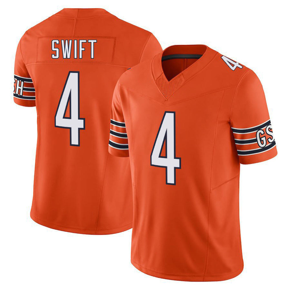 Punc C.Bears #4 D'Andre Swift Player Orange Vapor F.U.S.E. Limited Home Game Stitched Jerseys