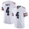Punc C.Bears #4 D'Andre Swift Player White Classic Vapor Limited Home Game Stitched Jerseys