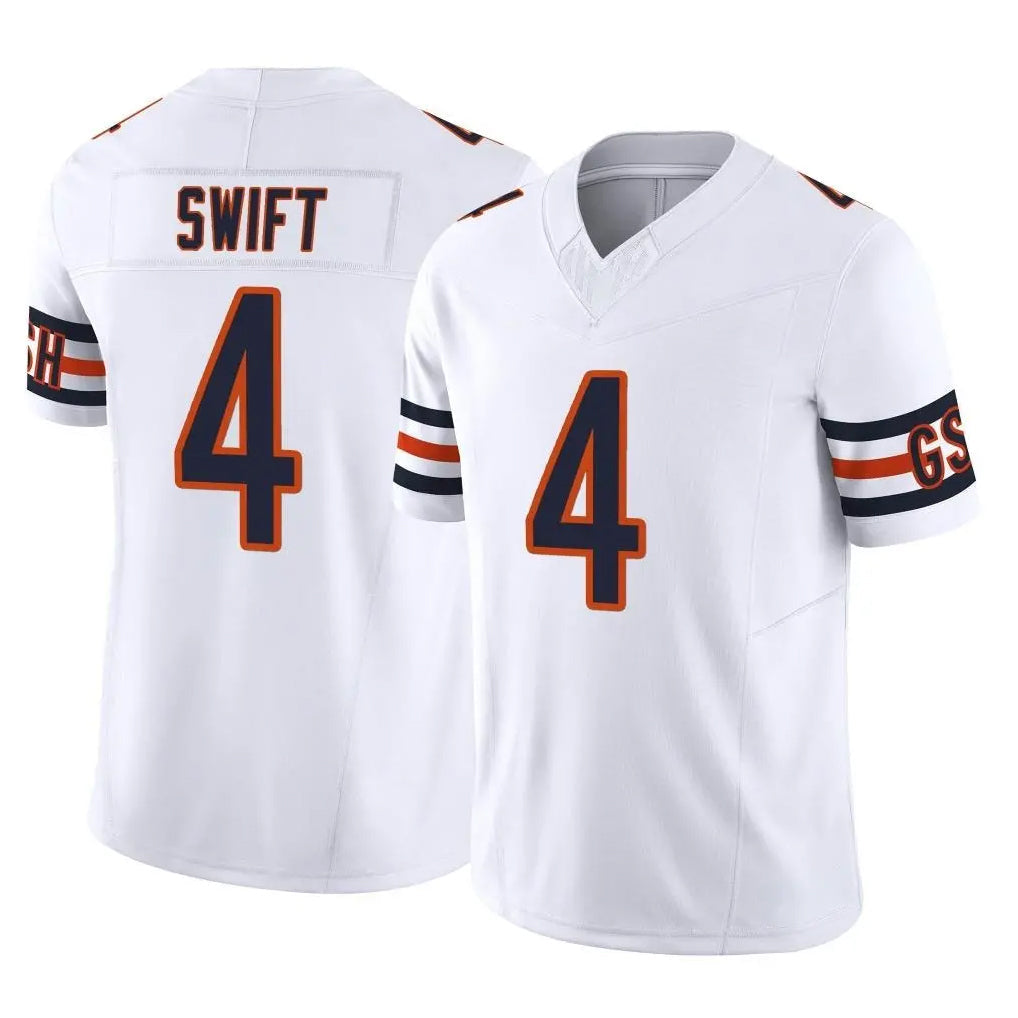 Punc C.Bears #4 D'Andre Swift Player White Vapor F.U.S.E. Limited Home Game Stitched Jerseys