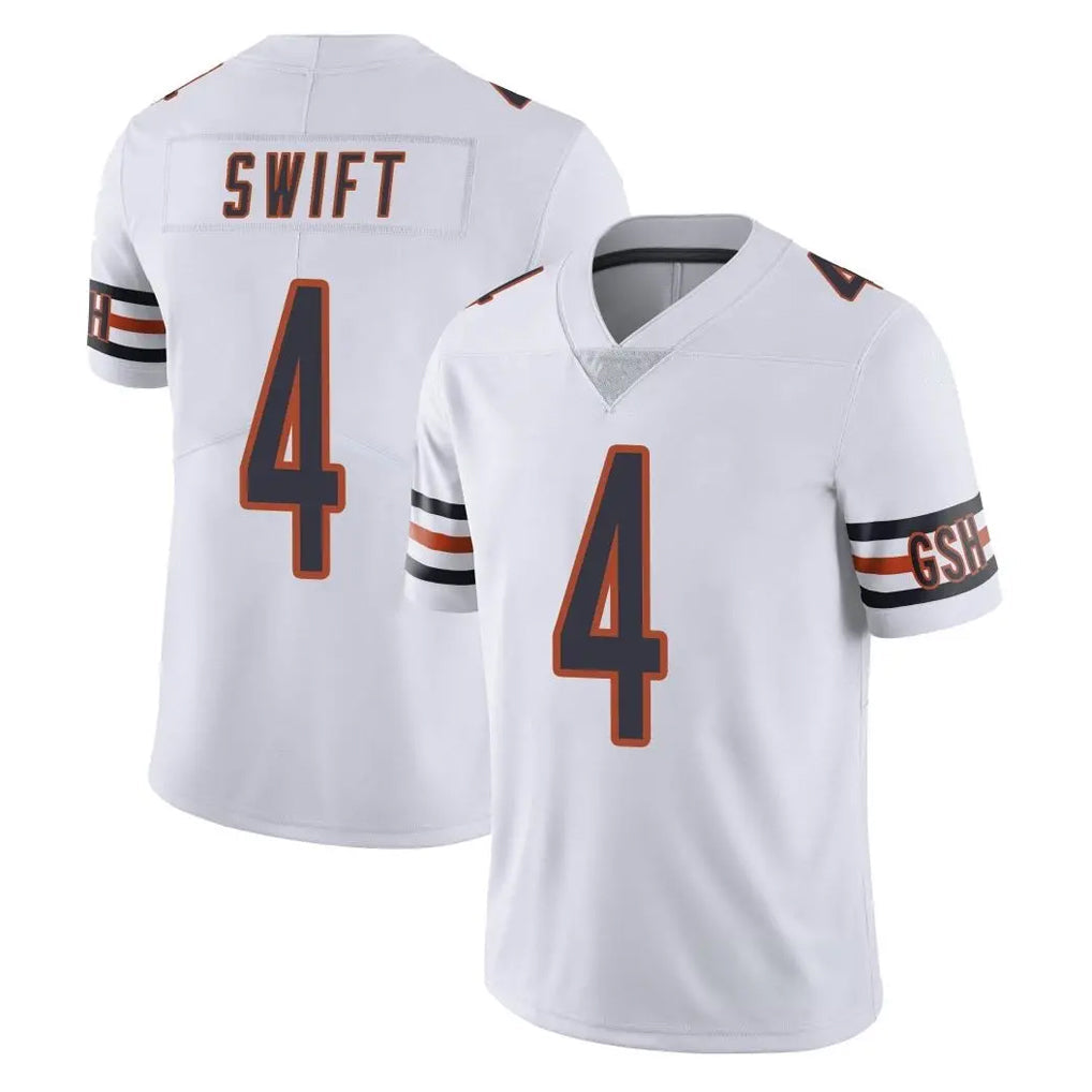 Punc C.Bears #4 D'Andre Swift Player White Vapor Untouchable Limited Home Game Stitched Jerseys