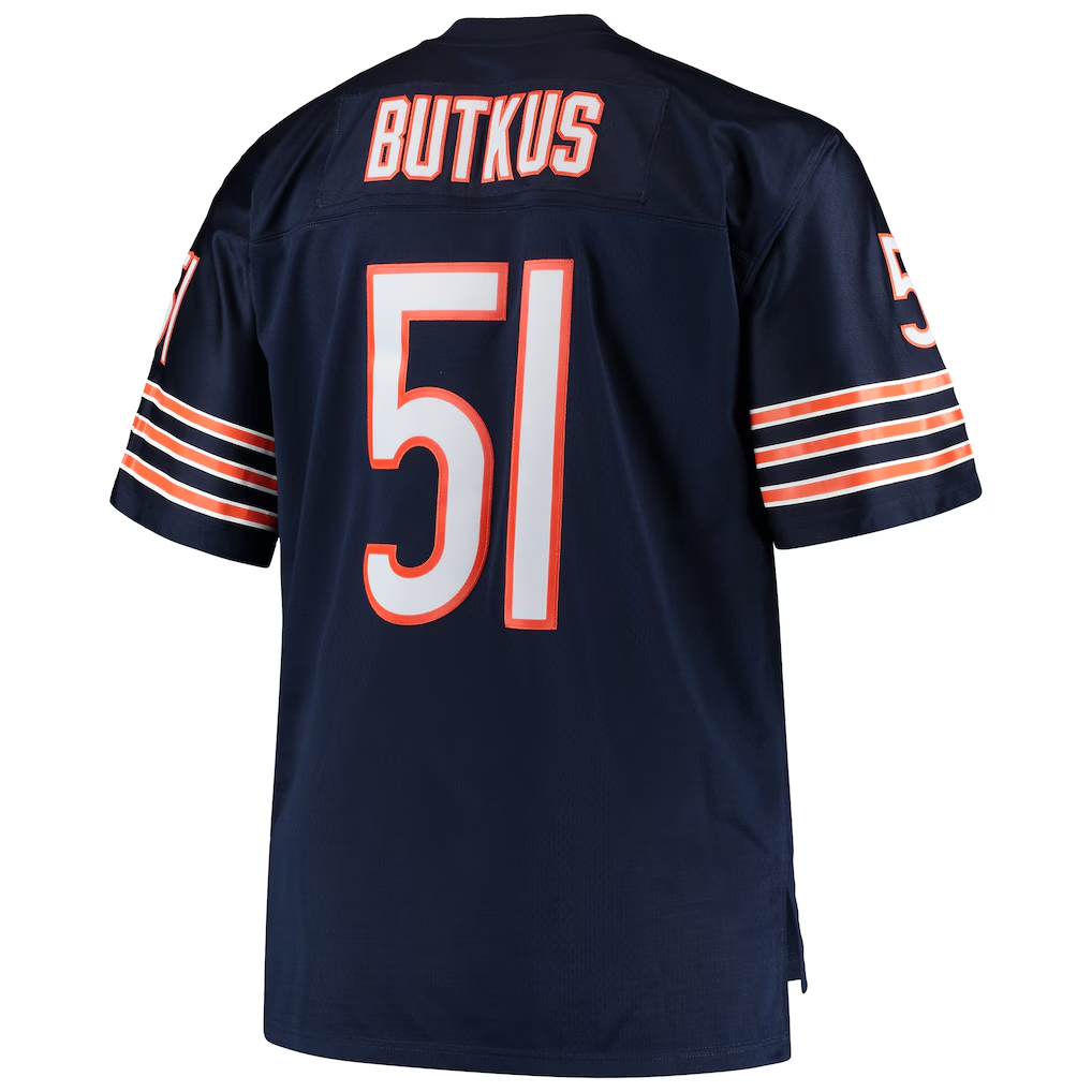 Punc C.Bears #51 Dick Butkus Mitchell & Ness Navy Big & Tall 1966 Retired Player Replica Jersey
