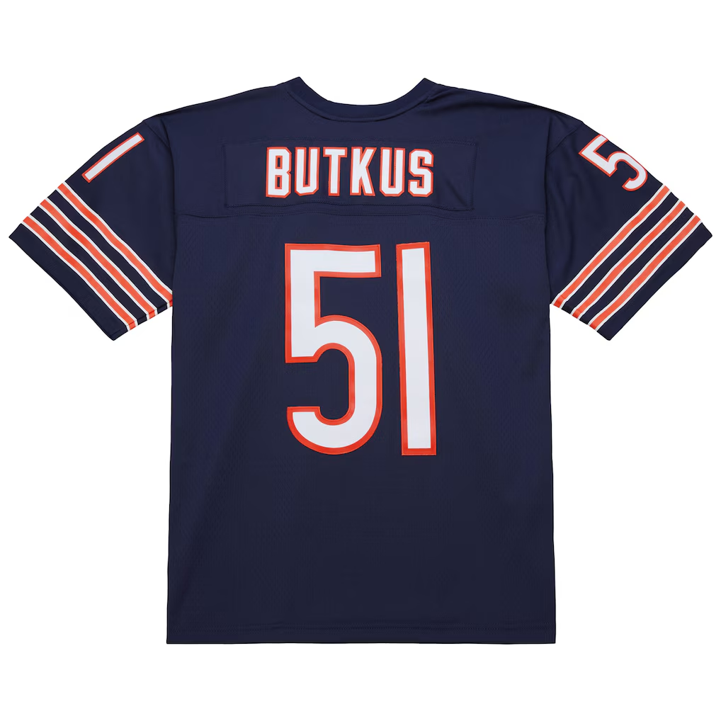 Punc C.Bears #51 Dick Butkus Mitchell & Ness Navy Legacy Replica Stitched Puhic Jersey