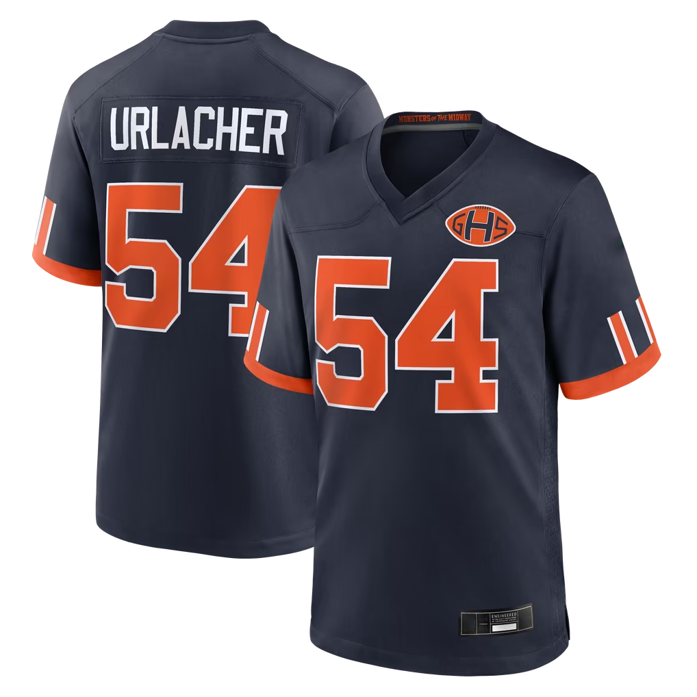 Punc C.Bears #54 Brian Urlacher Navy 2026 Rivalries Collection Game Stitched Jerseys