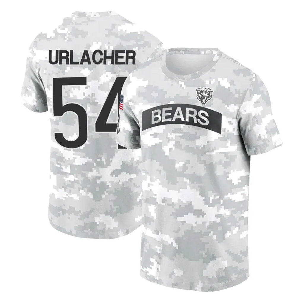 Punc C.Bears #54 Brian Urlacher Player Arctic Camo Salute to Service Performance T-Shirt Limited Stitched Jerseys