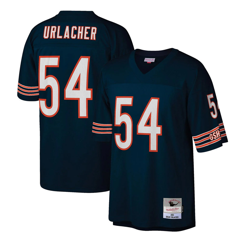 Punc C.Bears #54 Brian Urlacher Player Navy Mitchell & Ness Legacy Replica Stitched Jerseys