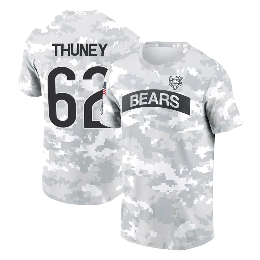 Punc C.Bears #62 Joe Thuney Player Arctic Camo Salute to Service Performance T-Shirt Limited Stitched Jerseys