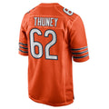 Punc C.Bears #62 Joe Thuney Player Orange Home Game Stitched Jerseys