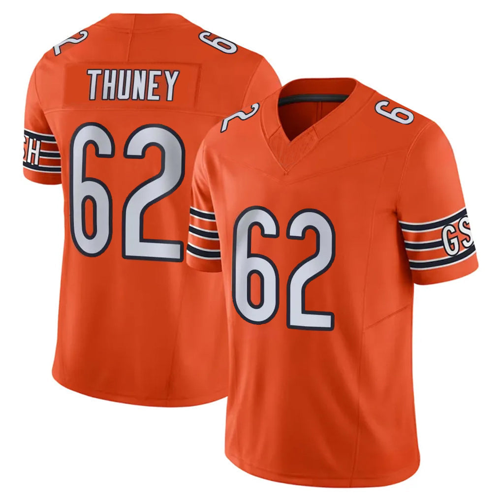 Punc C.Bears #62 Joe Thuney Player Orange Vapor F.U.S.E. Limited Home Game Stitched Jerseys