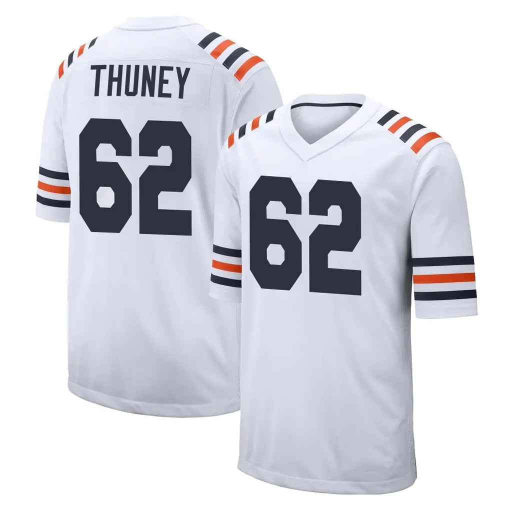 Punc C.Bears #62 Joe Thuney Player White Classic Home Game Stitched Jerseys
