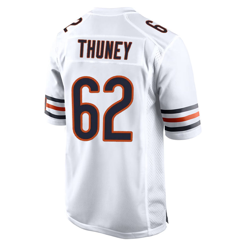 Punc C.Bears #62 Joe Thuney Player White Home Game Stitched Jerseys