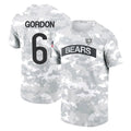 Punc C.Bears #6 Kyler Gordon Player Arctic Camo Salute to Service Performance T-Shirt Limited Stitched Jerseys
