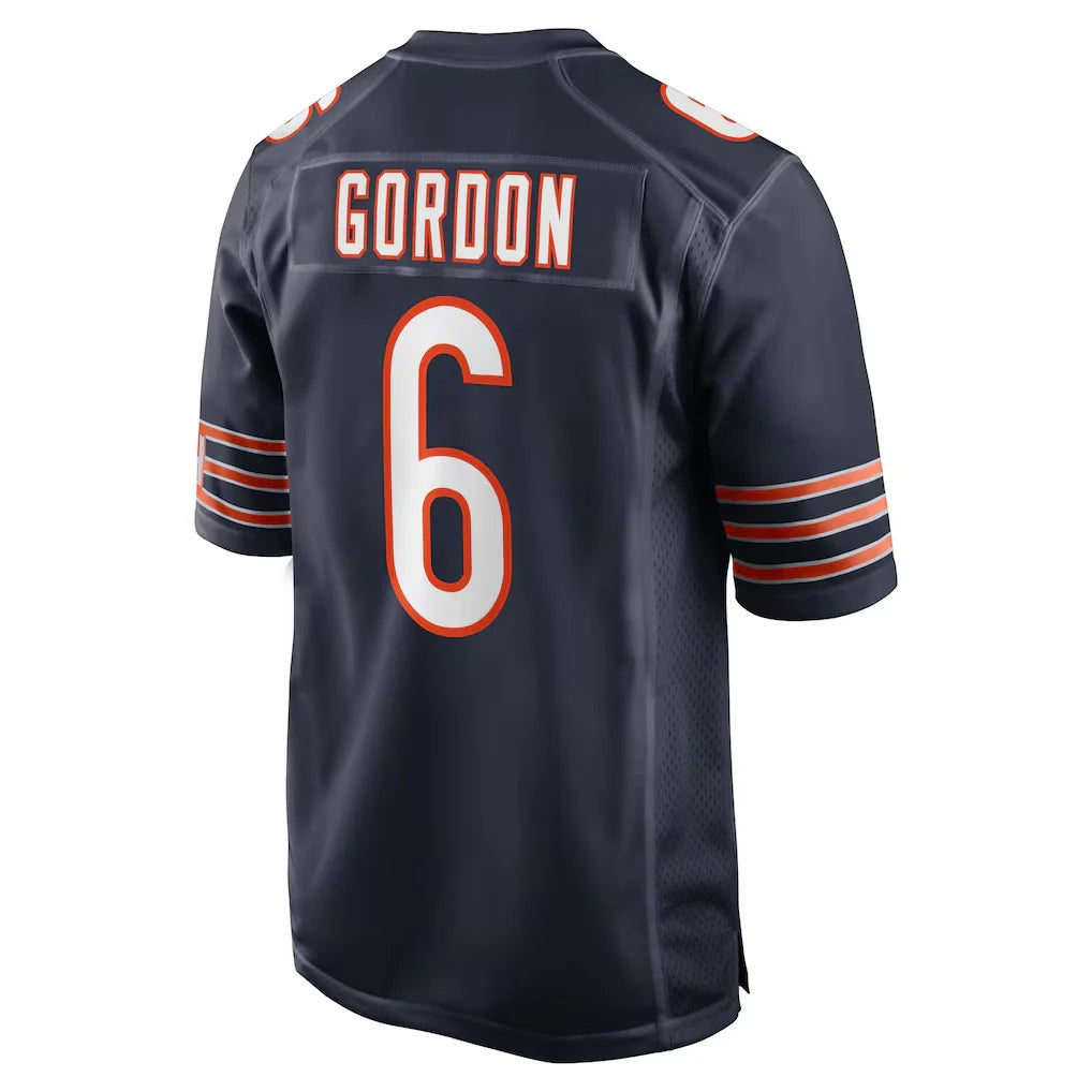 Punc C.Bears #6 Kyler Gordon Player Navy Home Game Stitched Jerseys
