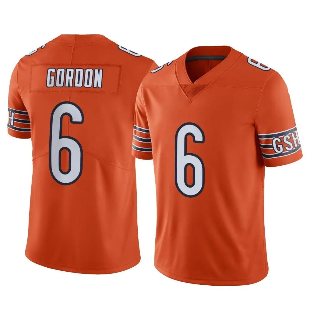 Punc C.Bears #6 Kyler Gordon Player Orange Alternate Vapor Limited Home Game Stitched Jerseys