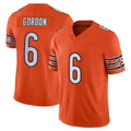 Punc C.Bears #6 Kyler Gordon Player Orange Vapor F.U.S.E. Limited Home Game Stitched Jerseys