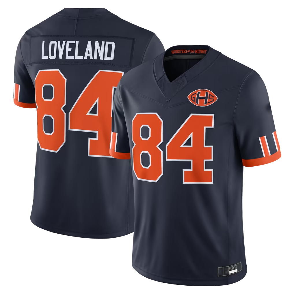 Punc C.Bears #84 Colston Loveland Navy 2026 Rivalries Collection Limited Stitched Jerseys