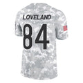Punc C.Bears #84 Colston Loveland Player Arctic Camo Salute to Service Limited Stitched Jerseys