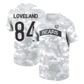 Punc C.Bears #84 Colston Loveland Player Arctic Camo Salute to Service Performance T-Shirt Limited Stitched Jerseys