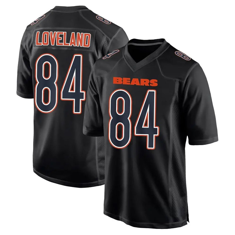 Punc C.Bears #84 Colston Loveland Player Carbon Black Fashion Game Stitched Jerseys