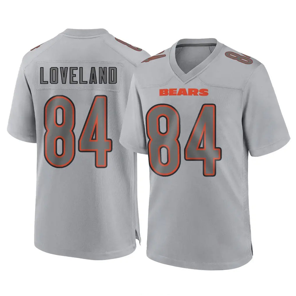 Punc C.Bears #84 Colston Loveland Player Gray Atmosphere Fashion Game Stitched Jerseys