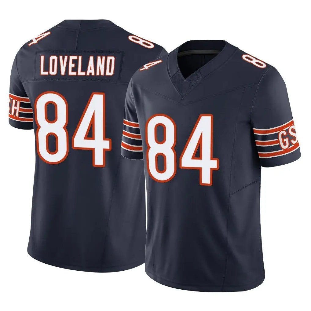 Punc C.Bears #84 Colston Loveland Player Navy Vapor F.U.S.E. Limited Home Game Stitched Jerseys