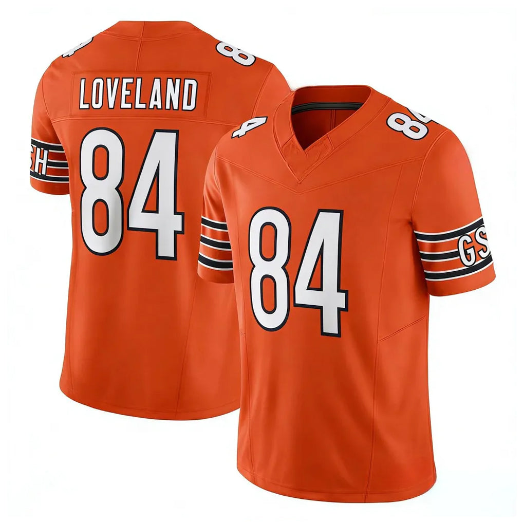 Punc C.Bears #84 Colston Loveland Player Orange Vapor F.U.S.E. Limited Home Game Stitched Jerseys