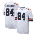 Punc C.Bears #84 Colston Loveland Player White Classic Home Game Stitched Jerseys