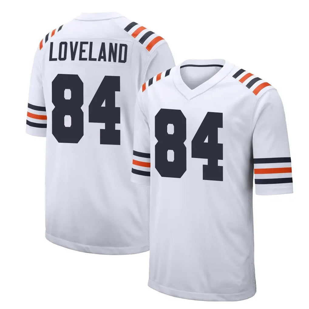 Punc C.Bears #84 Colston Loveland Player White Classic Home Game Stitched Jerseys
