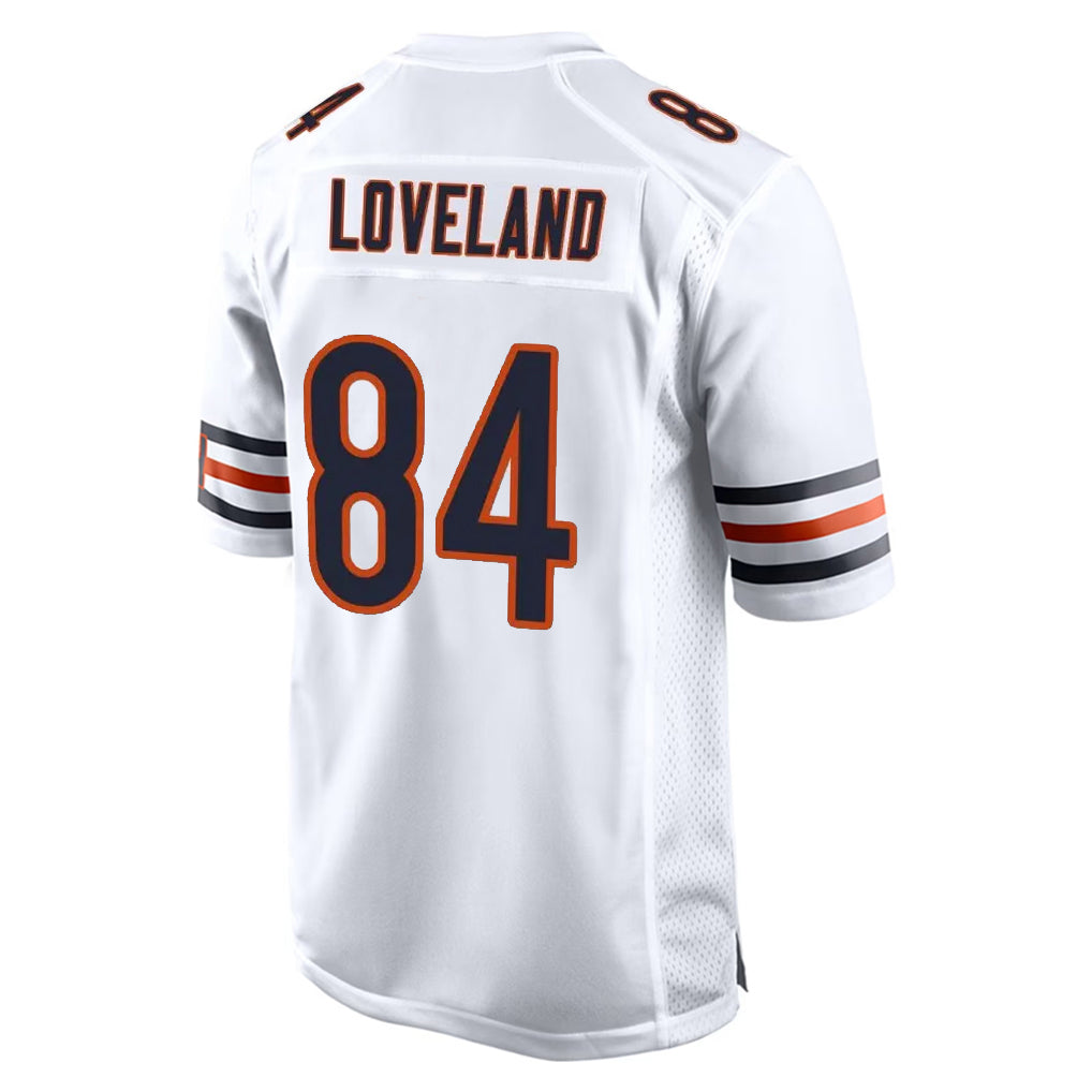 Punc C.Bears #84 Colston Loveland Player White Home Game Stitched Jerseys