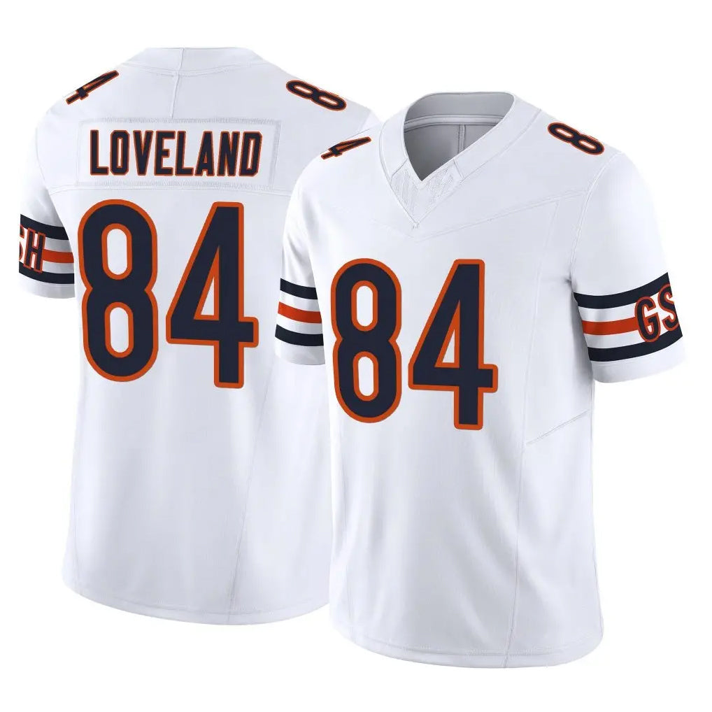 Punc C.Bears #84 Colston Loveland Player White Vapor F.U.S.E. Limited Home Game Stitched Jerseys