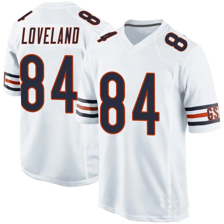 Punc C.Bears #84 Colston Loveland Player Whtie Home Game Stitched Jerseys