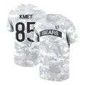Punc C.Bears #85 Cole Kmet Player Arctic Camo Salute to Service Performance T-Shirt Limited Stitched Jerseys