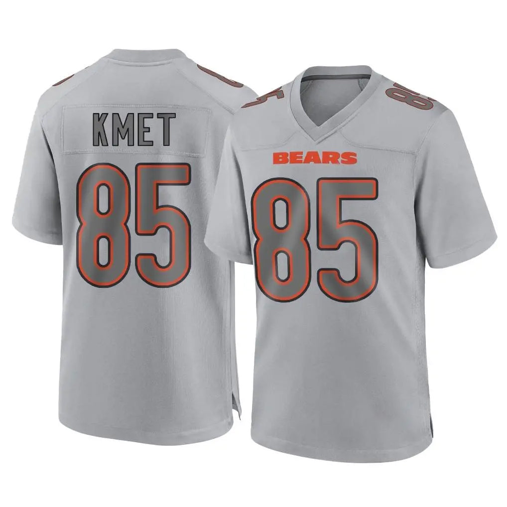 Punc C.Bears #85 Cole Kmet Player Gray Atmosphere Fashion Game Stitched Jerseys