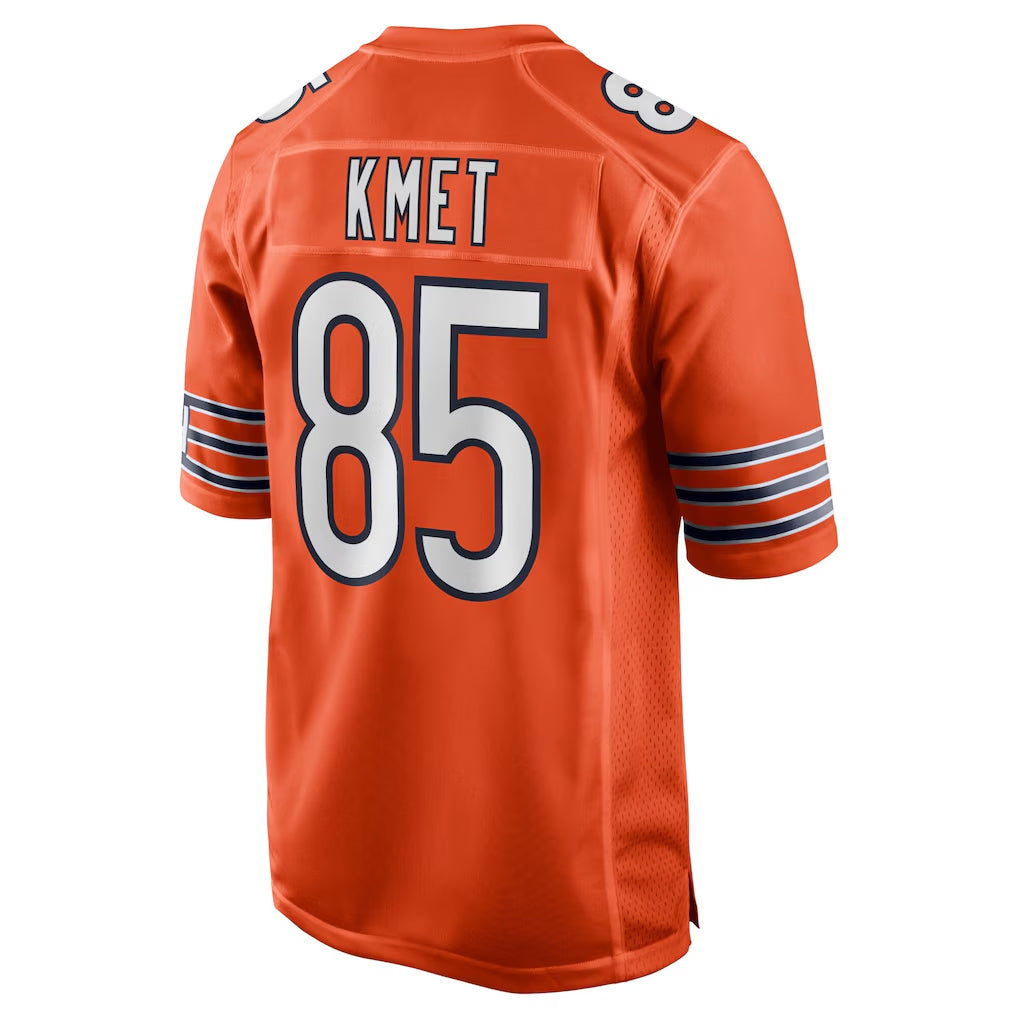 Punc C.Bears #85 Cole Kmet Player Orange Home Game Stitched Jerseys