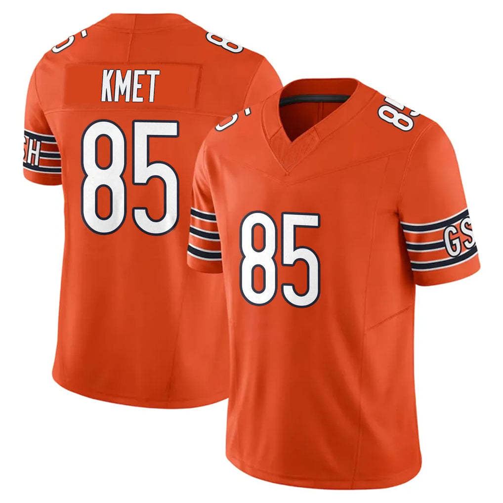 Punc C.Bears #85 Cole Kmet Player Orange Vapor F.U.S.E. Limited Home Game Stitched Jerseys
