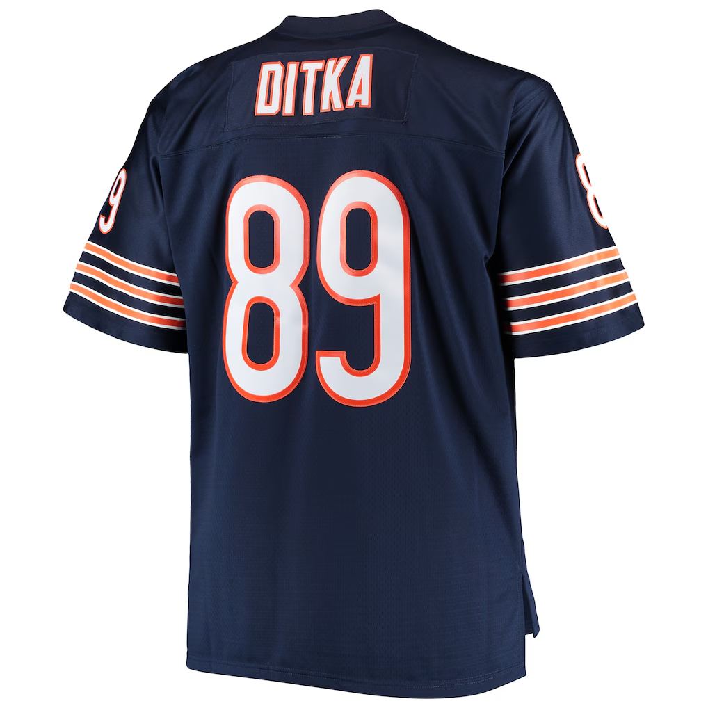 Punc C.Bears #89 Mike Ditka Mitchell & Ness Navy Big & Tall 1966 Retired Player Replica Jersey