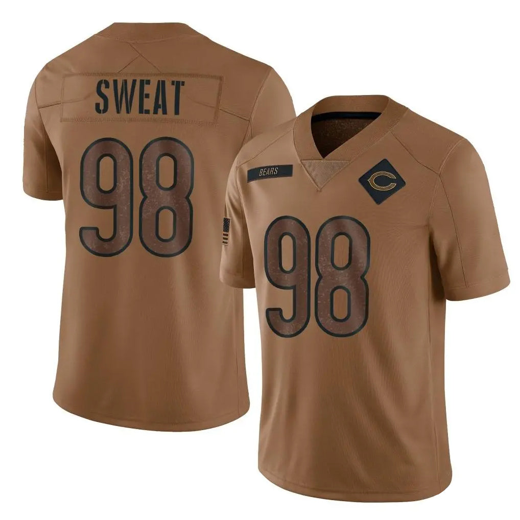 Punc C.Bears #98 Montez Sweat Player Brown Salute to Service Limited Stitched Jerseys