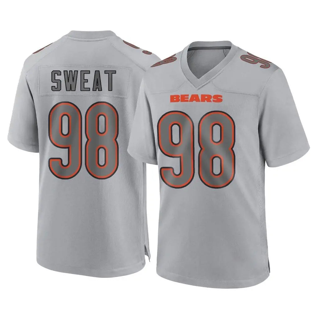 Punc C.Bears #98 Montez Sweat Player Gray Atmosphere Fashion Game Stitched Jerseys